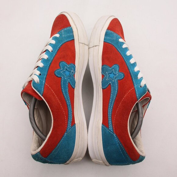 Converse Golf Le Fleur One Star Women 12 Men\'s 10 Red Blue Sneakers Melton Lava